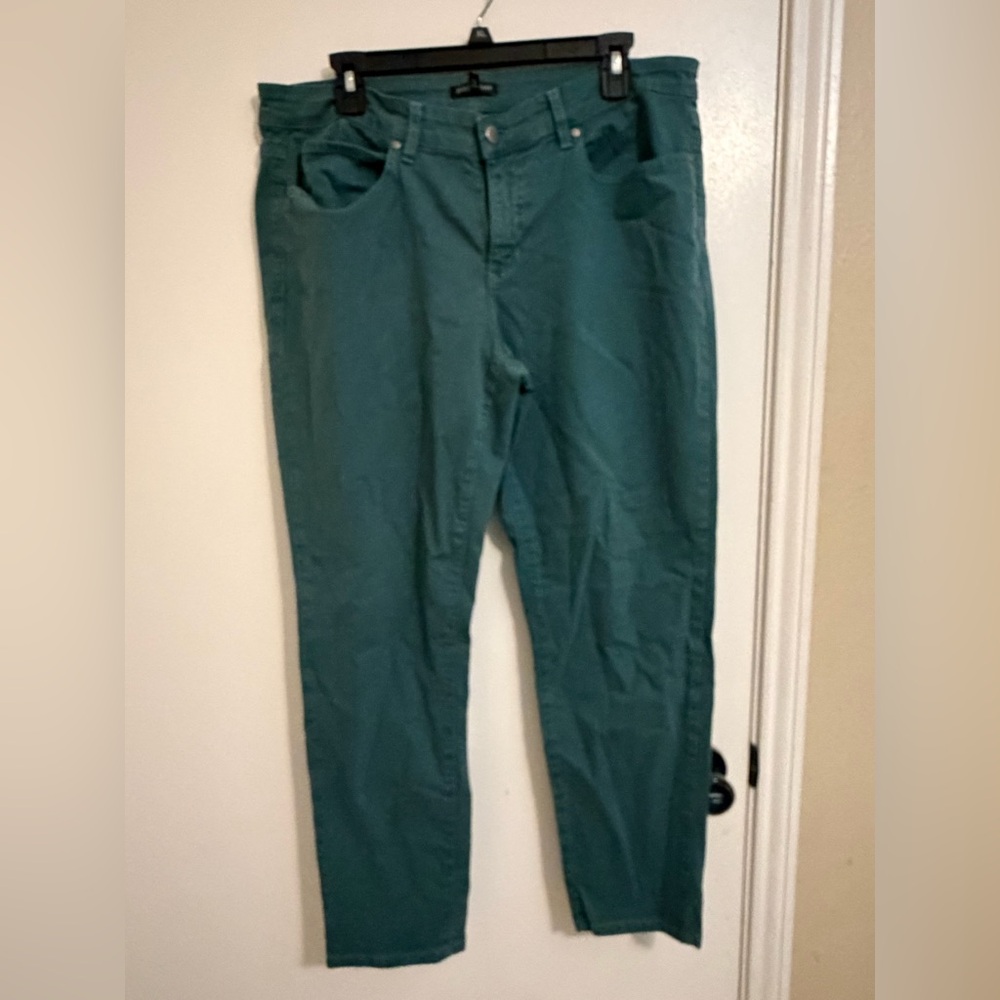 Teal Green Slim Jeans-TEAL